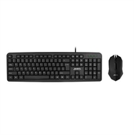 Wired Keyboard And Optical Mouse Set Full Sized UK Layout Desktop G11