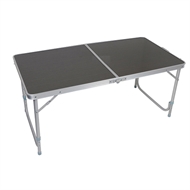 4 Foot Aluminum Folding Portable Camping Picnic Party Dining Table Black