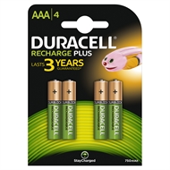 4 x  Duracell AAA 750 mAh Rechargeable Batteries NiMH ACCU LR03 HR03 DC2400 Phone